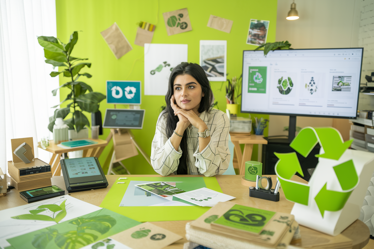 Explore sustainable design practices in graphic design and learn how to make eco-friendly choices that benefit the environment while maintaining creativity. Explore how designers can incorporate sustainability into their practices, including material selection and digital solutions.