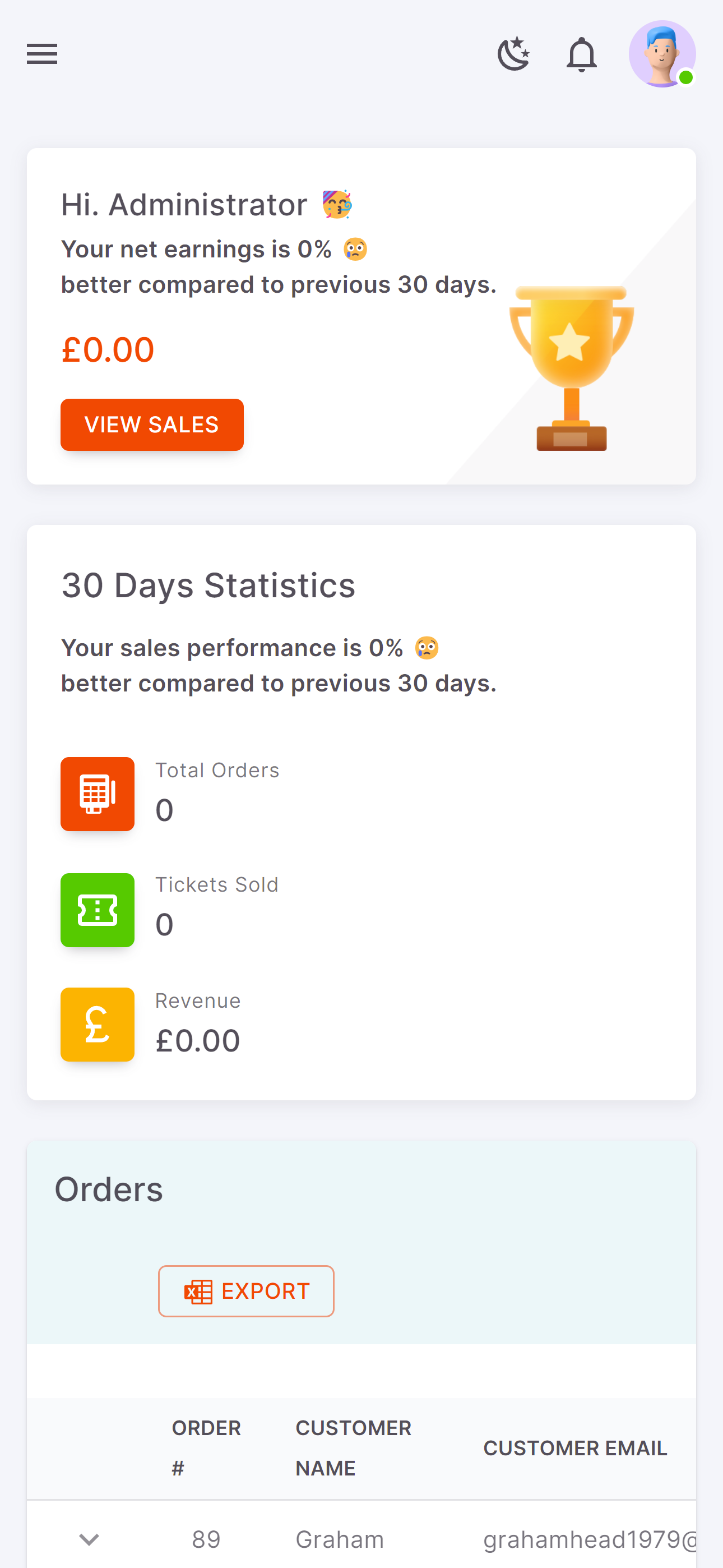 Exo Tickets Admin Dashboard Mobile View by Kainat Shafeeq Exo Tickets Admin Dashboard Mobile View by Kainat Shafeeq