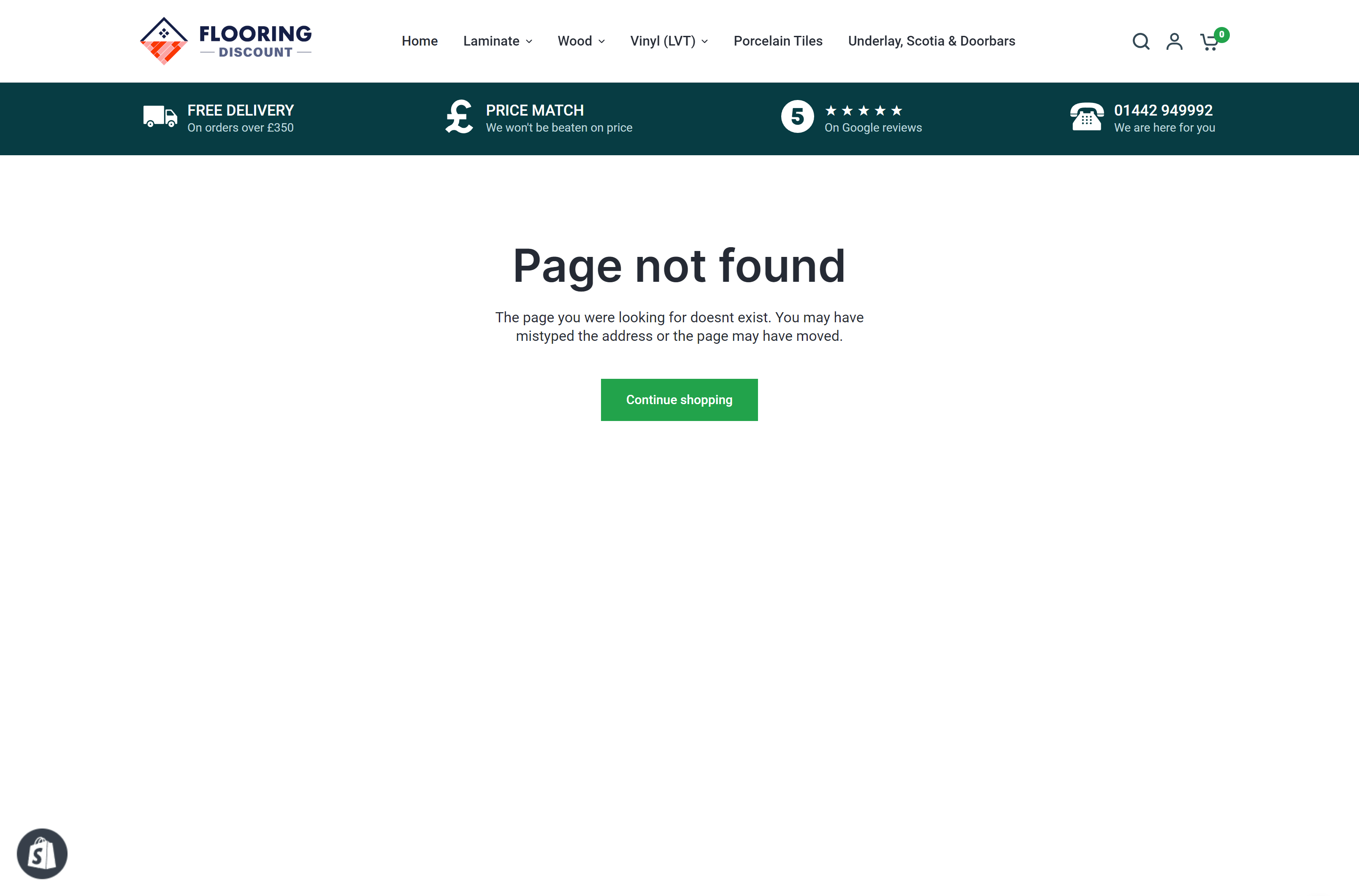 Flooring Discount 404 Page Design by Kainat Shafeeq