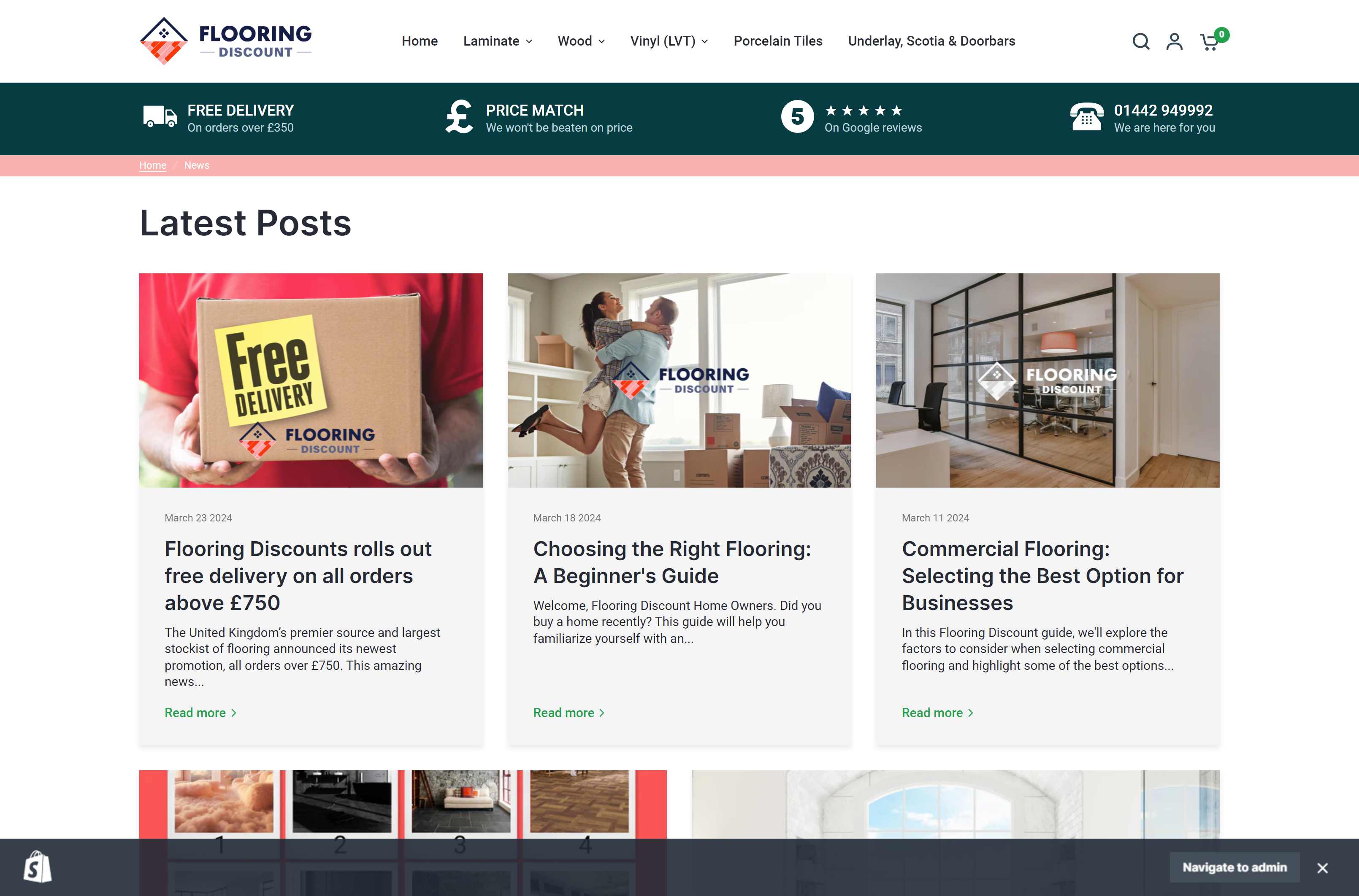 Flooring Discount Blog Page Design by Kainat Shafeeq