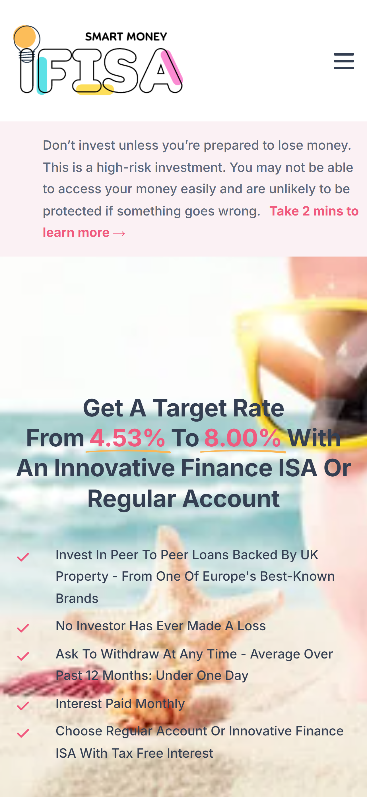 SmartMoney IFISA Mobile View Design by Kainat Shafeeq